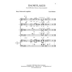 Johnson Lane Snowflakes Satb Dv A Cappella Choral