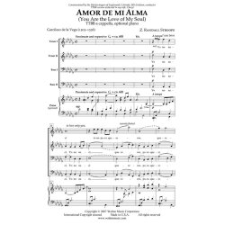 Stroope Z Randall Amor De Mi Alma You Are Love Of My Soul Ttbb Choral