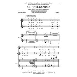 KEN BERG CANTATE DOMINO SA DIVISI CHORAL