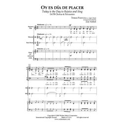 TOMAS PASCUAL OY ES DIA DE PLACER (ARR JODY NOBLETT) SATB CHORAL