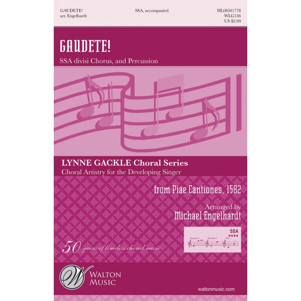 Gaudete (Arr Engelhardt Michael) Ssa Divisi Chor