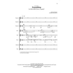 EDENROTH ANDERS FRIENDSHIP SSSAATBB A CAPPELLA CHORAL