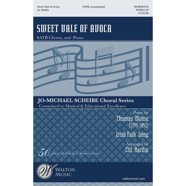 SWEET VALE F AVOCA (ARR HARDIN CLIF) SATB CHOR