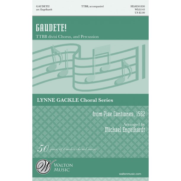 Gaudete (Arr Engelhardt Michael) Ttbb Divisi Choral