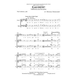 Gaudete (Arr Engelhardt Michael) Ttbb Divisi Choral