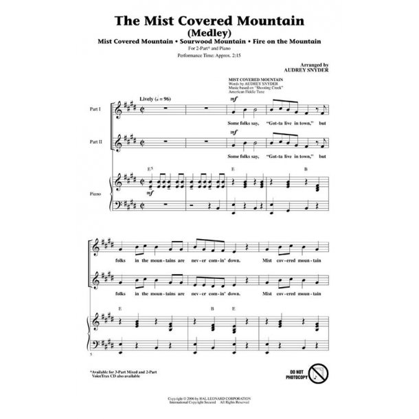 Mist Covered Mountain (Medley) Cd