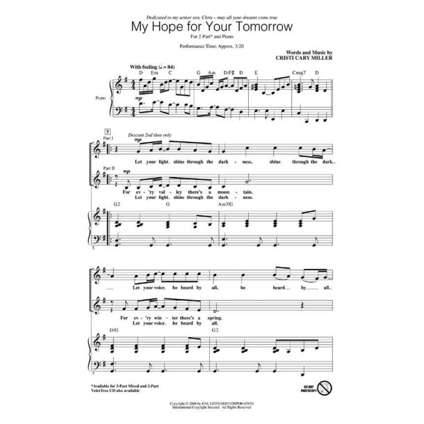 My Hope for Your Tomorrow