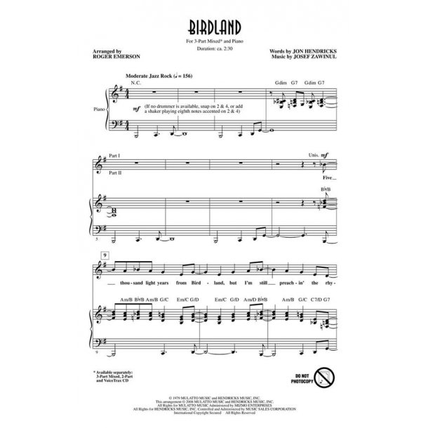 Birdland VOICETRAX CD