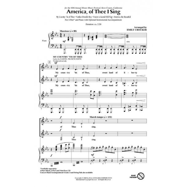 America, of Thee I Sing : (Medley)