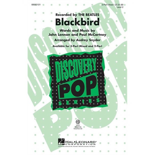 THE BEATLES BLACKBIRD (ARR SNYDER AUDREY) 3 PART MIXED CHORAL