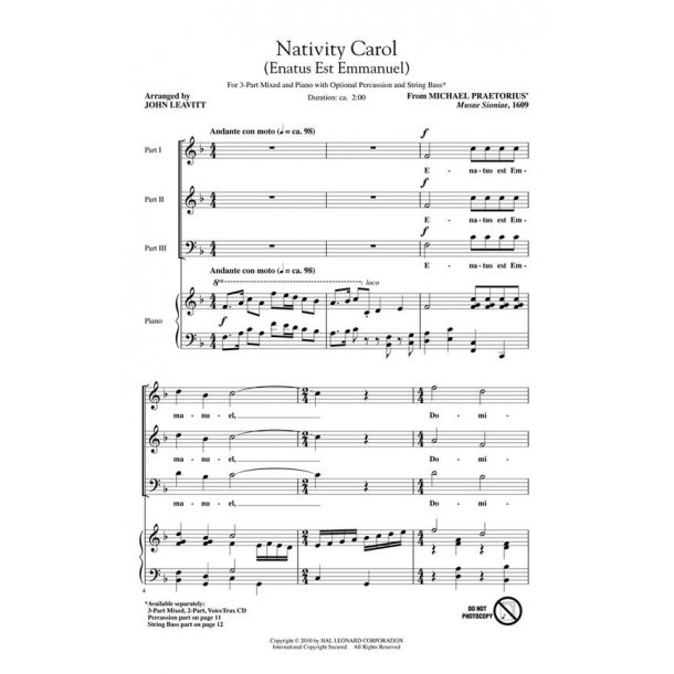 Nativity Carol : (Enatus est Emmanuel) Discovery Level 2