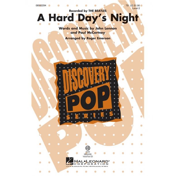 THE BEATLES A HARD DAY'S NIGHT (EMERSON ROGER) TB CHORAL