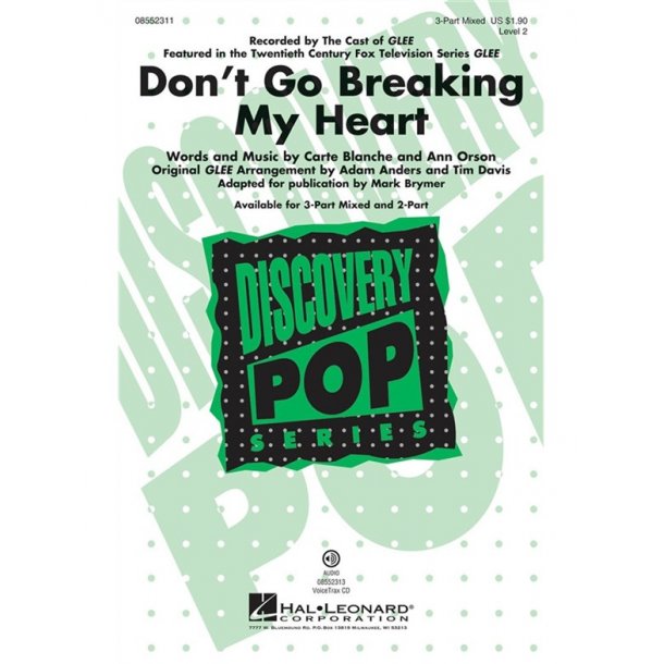 DON'T GO BREAKING MY HEART (BRYMER MARK) 3 PART MIXED CHORAL