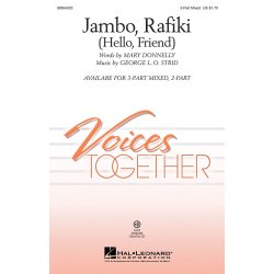 Strid George/Donnelly Mary Jambo Rafiki Hello Friend 3 Part Mixed Chor
