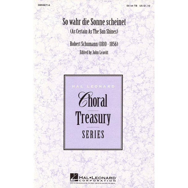 So Wahr die Sonne Scheinet : SA/TB