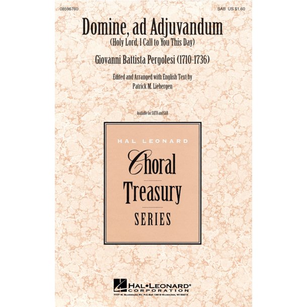 Domine, ad Adjuvandum : Holy Lord, I Call to You This Day