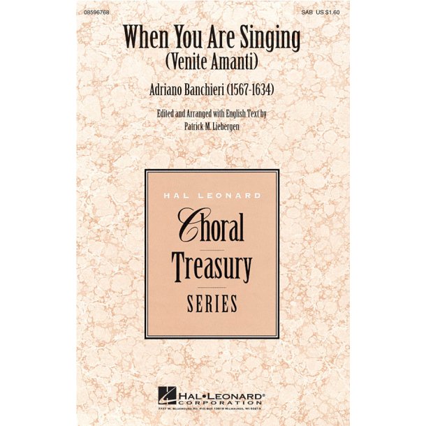 When You Are Singing Venite Amanti