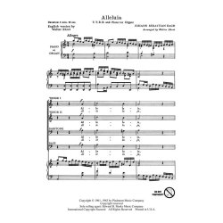 BACH JS ALLELUIA FROM CANTATA 142 (ARR EHRET WALTER) TTBB CHORAL