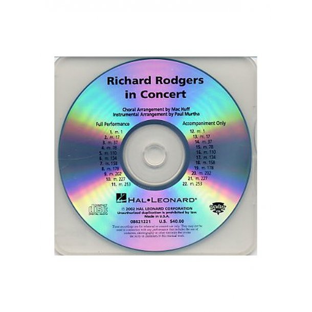 Richard Rodgers In Concert (Show Trax CD)