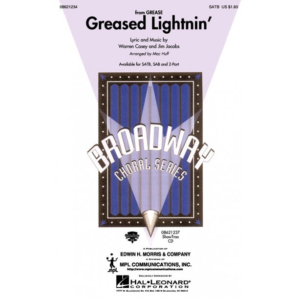 Greased Lightnin' (Grease) Arr. Mac Huff Satb