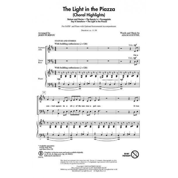 The Light in the Piazza : Choral Highlights