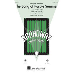 Duncan Sheik: The Song Of Purple Summer (Arr. Brymer) (SAB)