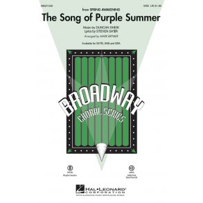 Duncan Sheik: The Song Of Purple Summer (Arr. Brymer) (SAB)