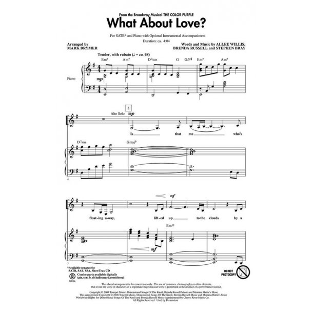 What About Love (Arr. Brymer) (ShowTrax CD)
