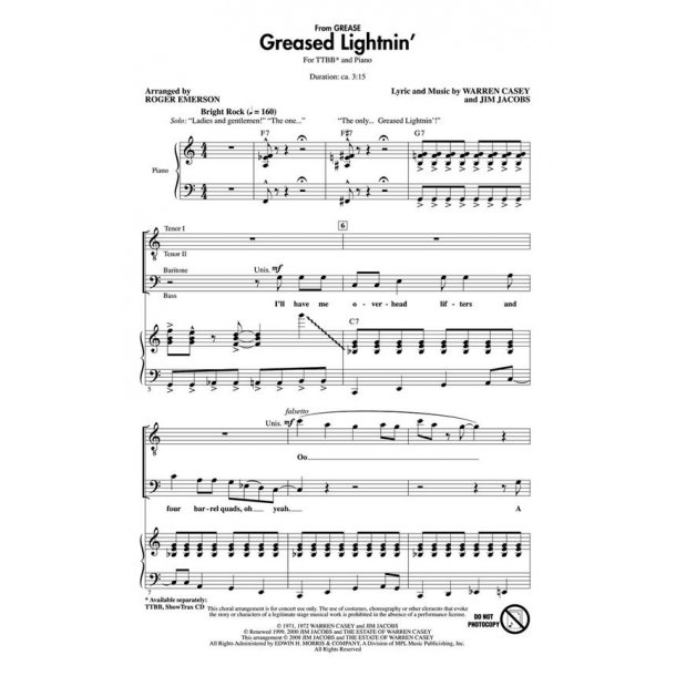 Greased Lightnin' from Grease