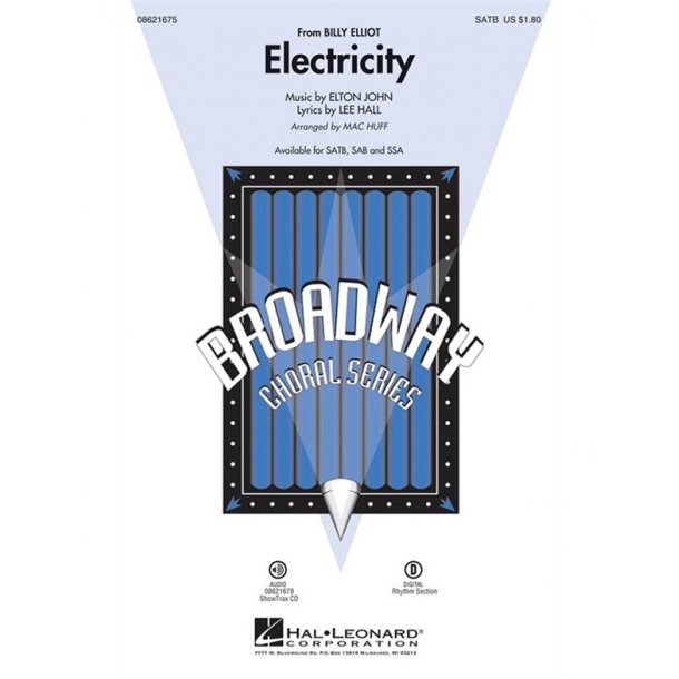 JOHN ELTON ELECTRICITY FROM BILLY ELLIOT (HUFF MAC) SATB CHORAL