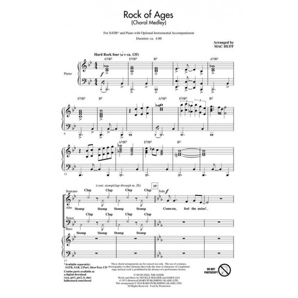Rock of Ages : Choral Medley from the Broadway Musical