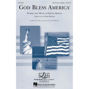 BERLIN IRVING GOD BLESS AMERICA (BRYMER MARK) SATB DV A CAPPELLA CHOR