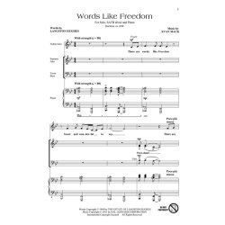 MACK EVAN/HUGHES LANGSTON WORDS LIKE FREEDOM SATB CHORAL