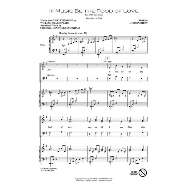 If Music Be the Food of Love