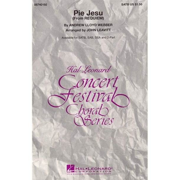 Andrew Lloyd Webber: Pie Jesu (Requiem) - SATB