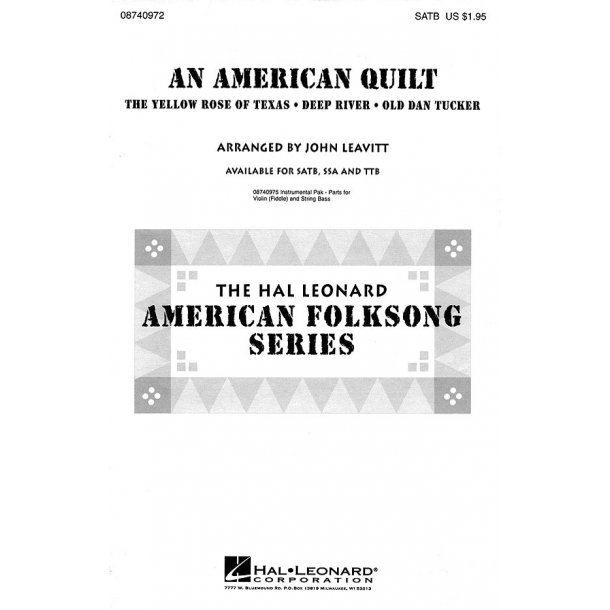 An American Quilt : A Collection of 3 American Folksongs