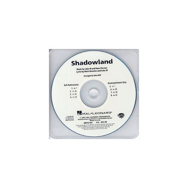 Shadowland (Lion King: Broadway Musical) Showtrax CD