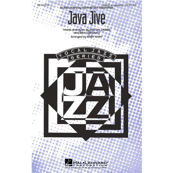Java Jive Kirby Shaw Ssaa A Cappella
