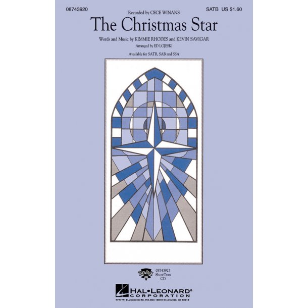 Kimmie Rhodes/Kevin Savigar: The Christmas Star (SATB)