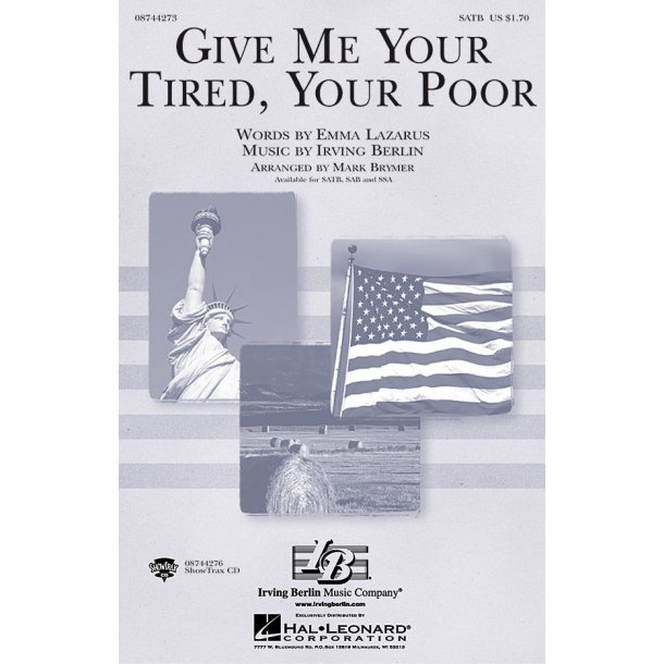 Irving Berlin: Give Me Your Tired, Your Poor (Arr. Brymer) (SATB)