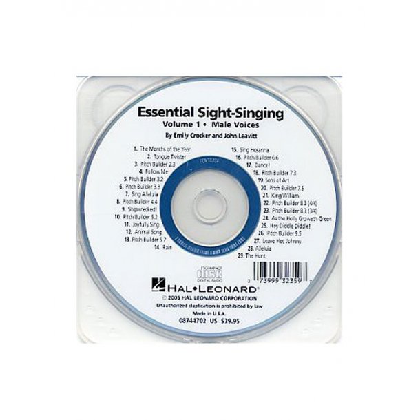 Essential Sight-Singing: Male Voices Volume 1 (Accompaniment CD)