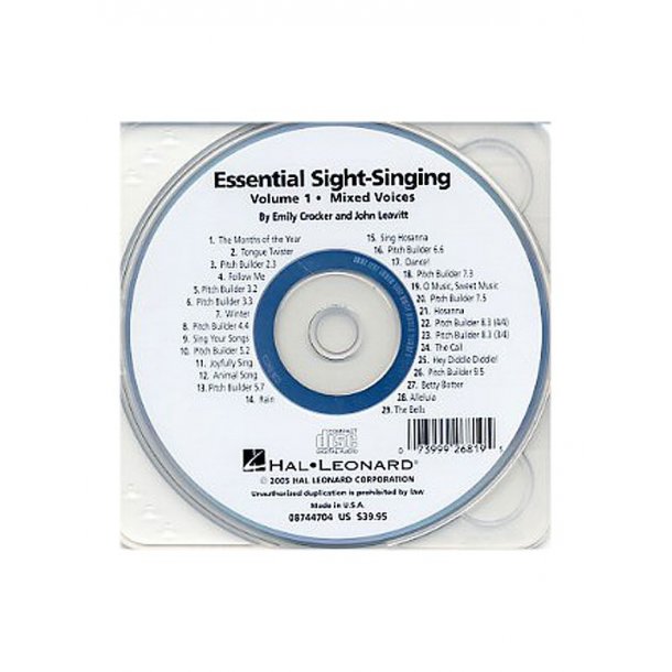 Essential Sight-Singing: Mixed Voices Volume 1 (Accompaniment CD)