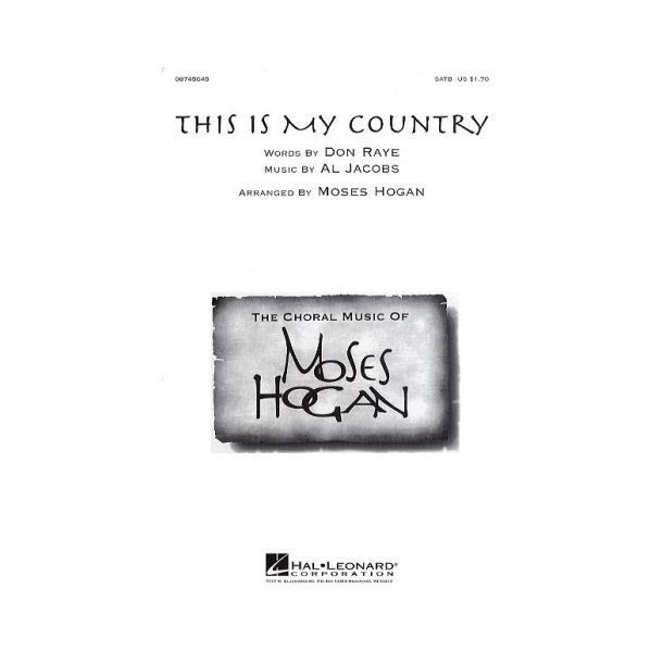 This Is My Country (SATB)