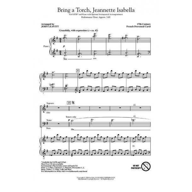 Bring a Torch, Jeanette Isabella