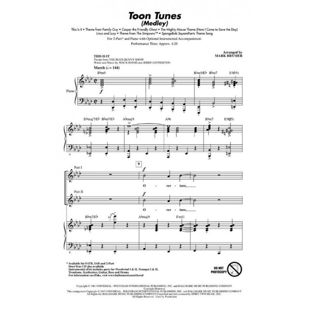 Toon Tunes (Arr. Brymer) (2-Part)