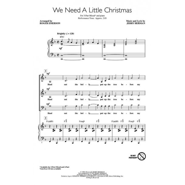 We Need A Little Christmas (from Mame)