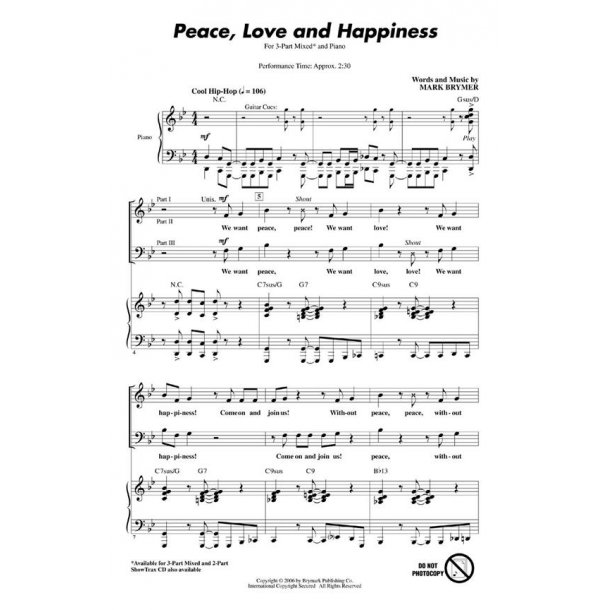 Mark Brymer: Peace, Love And Happiness (ShowTrax CD)