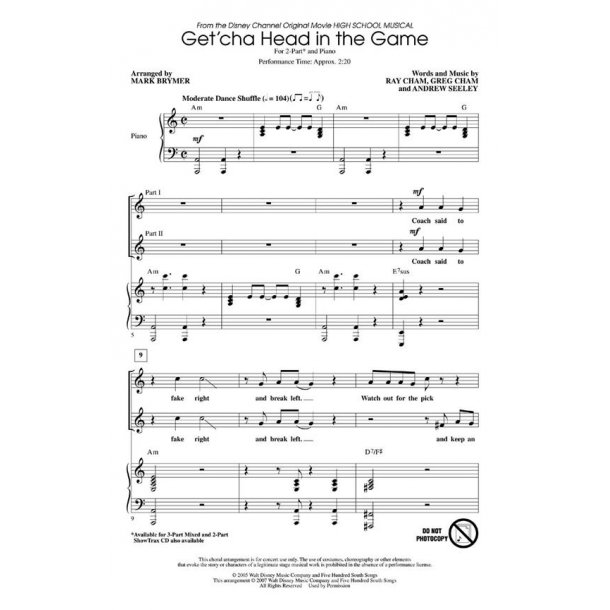 Get'cha Head In The Game (From 'High School Musical') (Arr. Brymer) (SA)