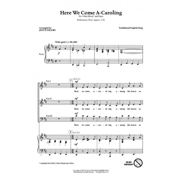 Here We Come A-Caroling