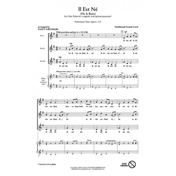 Il Est Ne : He Is Born